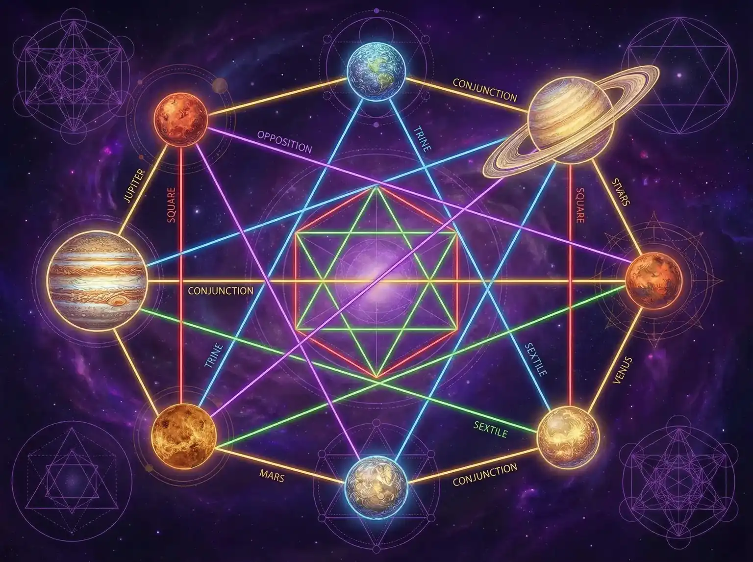 行星相位解读 - 国产情侣在视频 | 占星学进阶